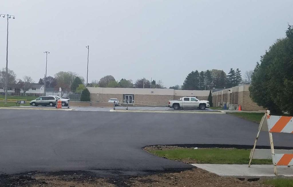 Meanwhile, Over at Vietnam Vets Park --Asphalt paving for new, 50-space public parking lot has been completed; one approach poured, the other pending.