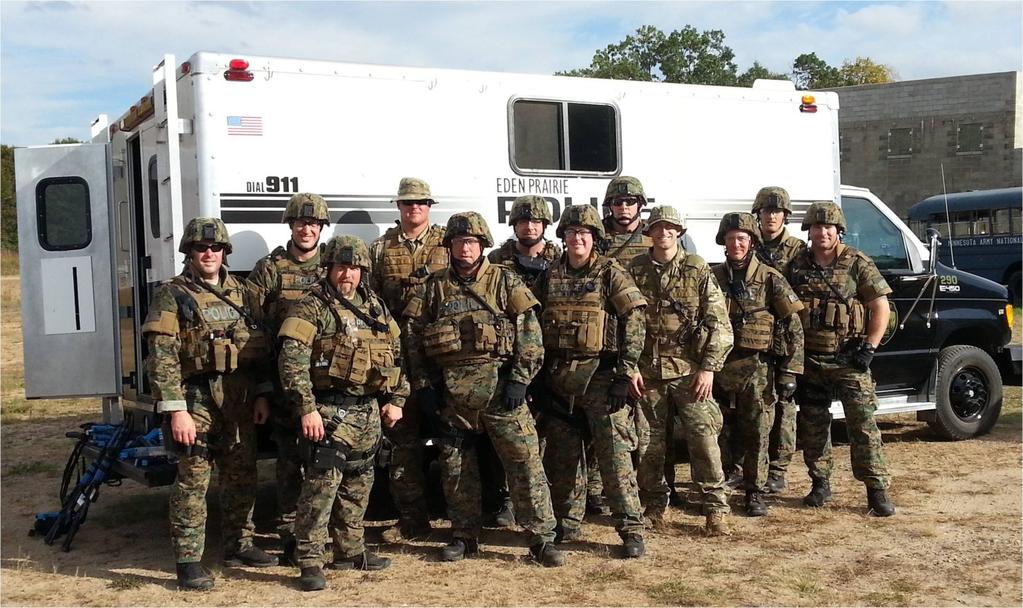 In September Eden Prairie s SWAT team participated in the Minnesota Tactical Officers Association s annual conference at Camp Ripley in Little