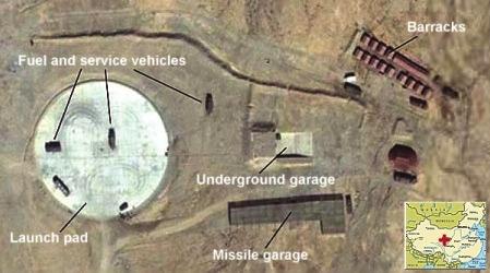 Estimates of Chinese Nuclear Forces 69 contain two or more DF-4 missiles mounted on their erect launchers, half a dozen fuel trucks, one to two dozen cabins and a couple of office buildings.