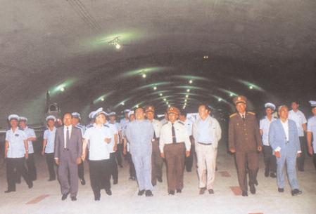 118 Federation of American Scientists/Natural Resources Defense Council Figure 61: President Jiang Zemin Inspects Underground Aircraft Facility Chinese President Jiang Zemin