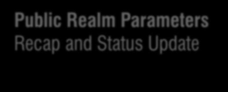 Public Realm Parameters