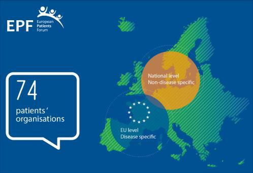 members 74 patients groups Disease-specific EU & national
