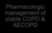 Pulmonary rehabilitation Pharmacologic management of stable COPD & AECOPD Transitions in care Multidisciplinary care / Primary