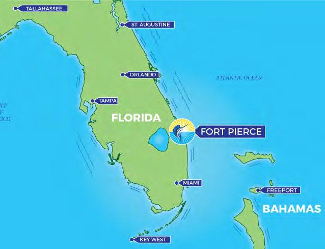 Fort Pierce offers a plethora of transportation linkages which include highways, rail, a custom-serviced international airport, and a deep-water port all of which enable easy