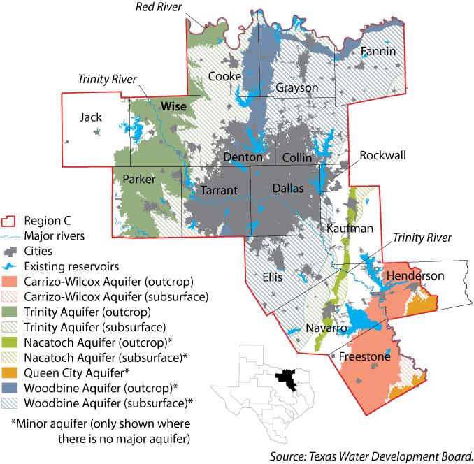 Benbrook Lewisville Grapevine State Planning Region C Texoma Bardwell Ray Roberts Joe Pool Lavon Watershed Systems Total Acre-Feet of Water Supply Ongoing Studies Future Potential Studies Dam Safety