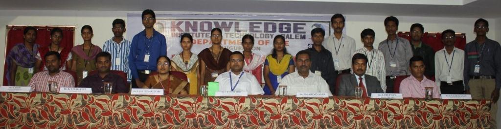 KNOWLEDGE INSTITUTE OF TECHNOLOGY IEEE Benefits and Awareness Meet IEEE Student Branch conducted the event for all II year Under Graduate Students on 8 th July for ECE Students and 14 th & 15 th for