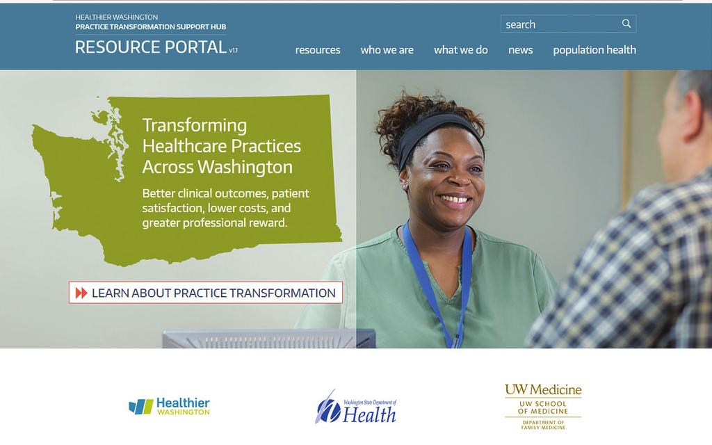 The Resource Portal One Stop Shopping for Practice Transformation Tools and Resources In February of 2017 the University of Washington School of Medicine Primary Care Innovation Lab launched an