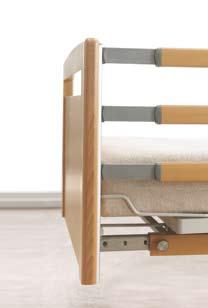 Flexible A nursing bed has to fulfil everybody s wishes, irrespective of the resident s length. The integrated bed extension makes it possible to extend the bed with 20 cm.