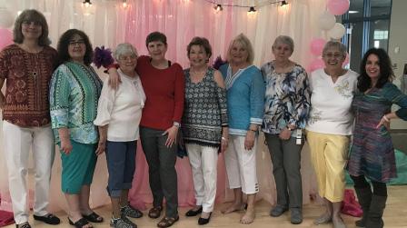 Left to right: Dawn Hoffner, Wendy Felton, Jean Kirkhus, Terie Hanson, Judy Cunningham, Sue Moen, Irene Loomis, Joan Palodichuk, and Heidi from Taylor Marie s Apparel. Out to Lunch May 17th 11:00 a.m. Cherokee Tavern 886 Smith Ave.
