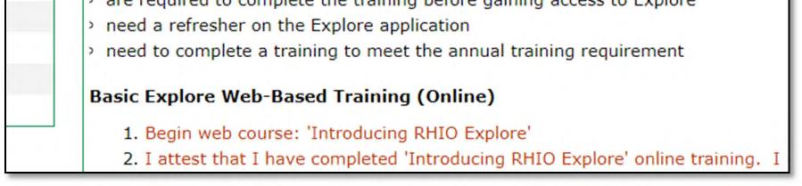Rochester RHIO Team Attestation Requirement: Users are required to attest to confirm participation