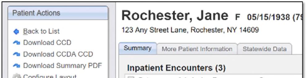 Patient Care Network: Rochester RHIO User Guide A global chronology of a patient s clinical encounters with