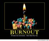 Burnout Burnout is a state of emotional, mental, and physical exhaustion caused by excessive and prolonged stress.