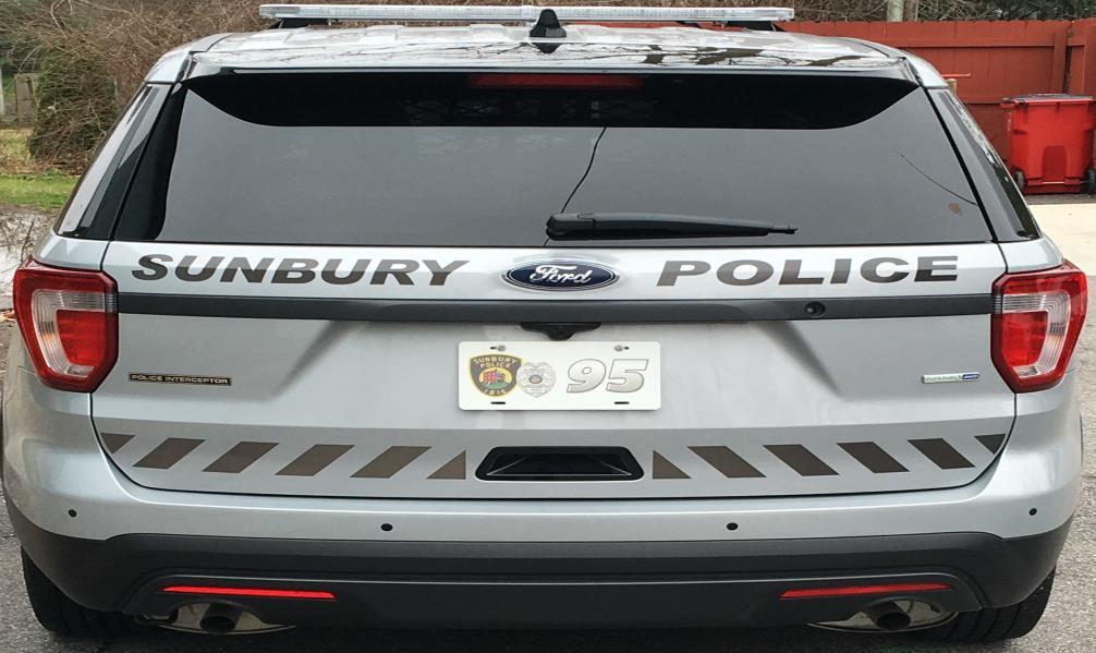 Safety Improvements REFLECTIVE GRAPHICS The Sunbury Police Department has added some new graphics to the back end of the Ford Utility for greater visibility and identification.