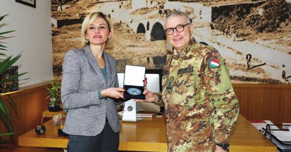 Miroslav Lajcak was welcomed to KFOR Headquarters by Kosovo Force Commander, Major General Guglielmo Luigi