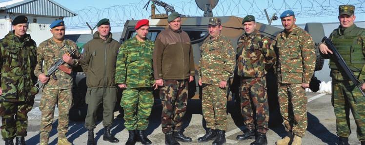 CONTENT 23rd January 2016 DCOM KFOR visiting members of the HSG Guard Platoons at Camp Film City in Pristina. PICTURE: Maj.