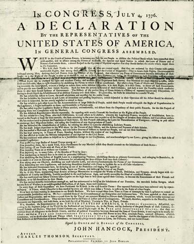 1234 5 678 9 1234 678 9 5 History by the Numbers The Dunlap Broadside On the night of July 4, 1776, John Dunlap printed an unknown number of copies of the Declaration of Independence.