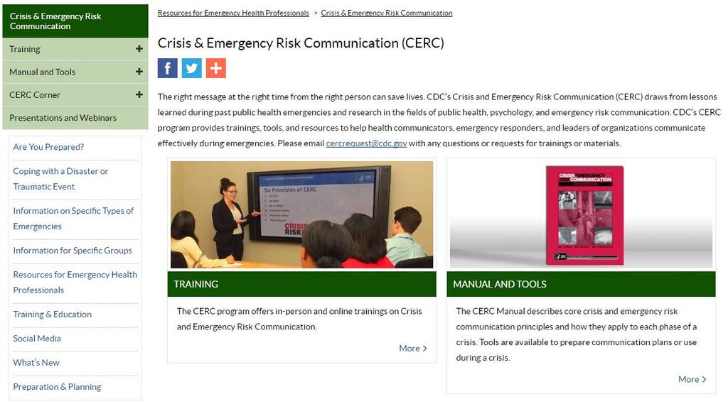 69 CDC - Crisis & Emergency Risk Communication
