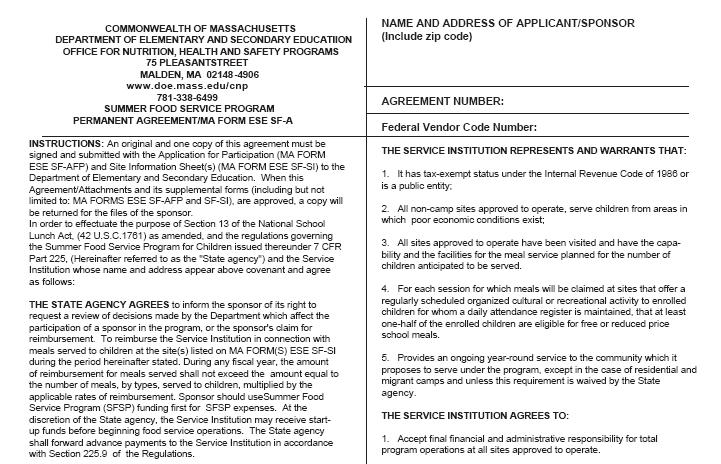 Sponsor Responsibilities (continued) Permanent Agreement Document A Permanent Agreement Affirmation