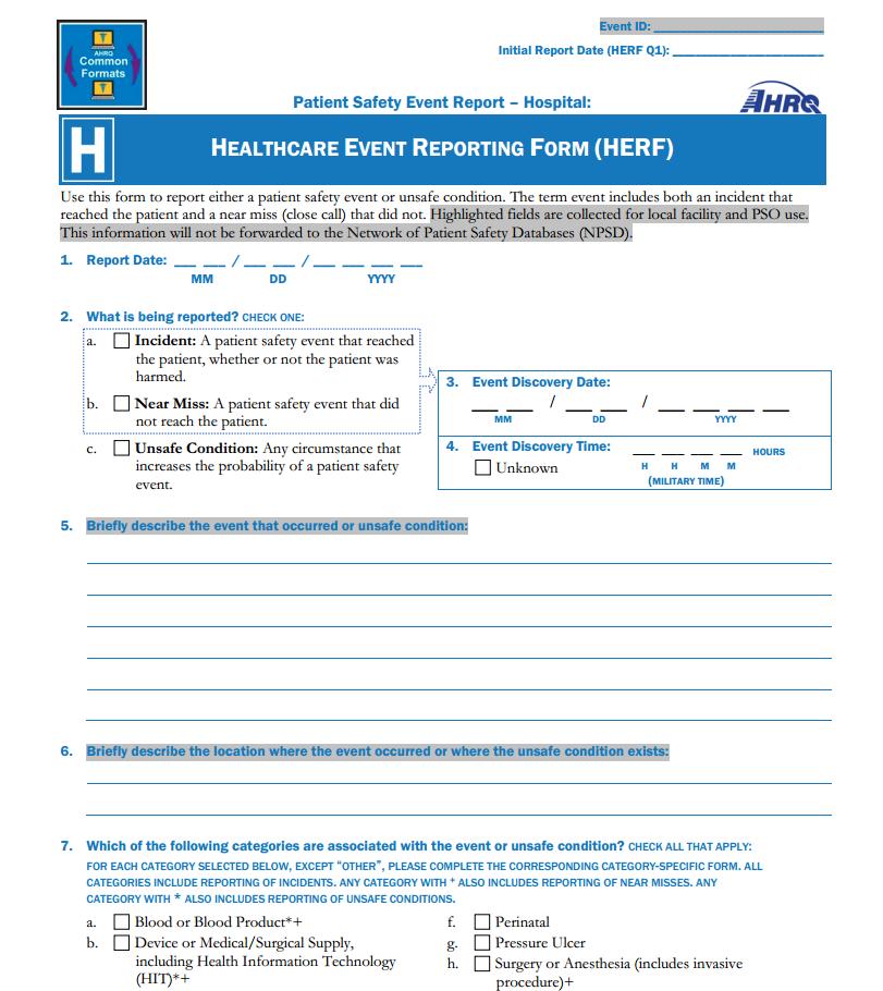 These forms are found on AHRQ s PSO website