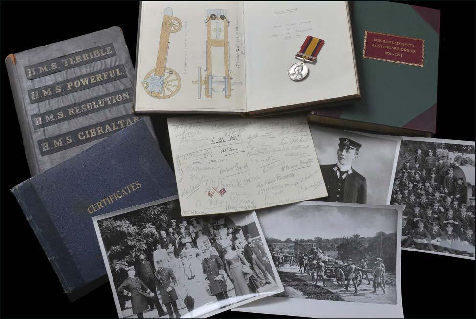 SINGLE CAMPAIGN MEDALS 505 The important Boer War Naval Brigade medal and associated archive material pertaining to Commander C. R.