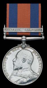 SINGLE CAMPAIGN MEDALS 517 QUEEN S SOUTH AFRICA 1899-1902, 4 clasps, Cape Colony, Orange Free State, Transvaal, South Africa 1901 (472 C. Sjt. J. O Brien, North d. Fus.