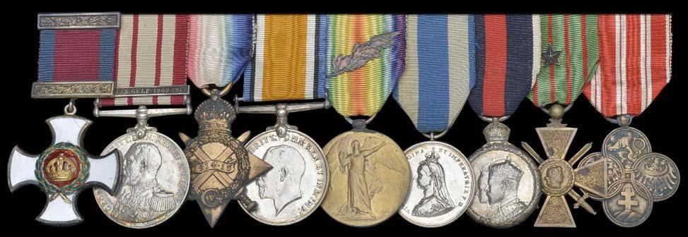 Exceptional Naval and Polar Awards from the Collection of RC Witte 765 A rare Siberia 1918 operations D.S.O. group of nine awarded to Captain J.