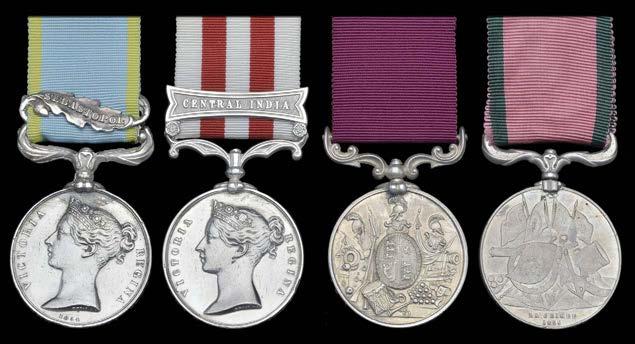 A fine Collection of Medals to The Sherwood Foresters (Nottinghamshire & Derbyshire Regiment) formerly 45th and 95th Foot 38 Four: Private J.