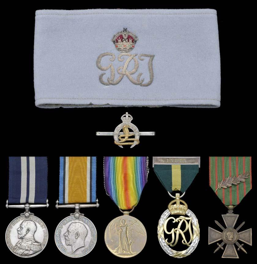 GROUPS AND SINGLE DECORATIONS FOR GALLANTRY 816 A rare Great War D.S.M. group of five awarded to Lieutenant-Colonel A.