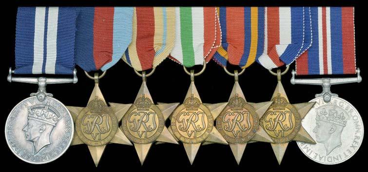 GROUPS AND SINGLE DECORATIONS FOR GALLANTRY 820 A rare Second World War submariner s D.S.M. group of seven awarded to Engine Room Artificer 3rd Class A.