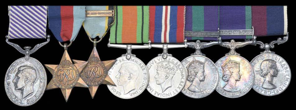 GROUPS AND SINGLE DECORATIONS FOR GALLANTRY 841 A fine Second World War Pathfinder s D.F.M. group of eight awarded to Master Engineer A. J.