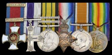 A Collection of Medals to the Hampshire Regiment 854 A Great War D.S.O., M.C. group of six awarded to Acting Lieutenant- Colonel C. F.