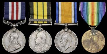 A Collection of Medals to the Hampshire Regiment 863 A Great War M.M. and Bar group of three awarded to Serjeant G. W. Ash, 15th Battalion Hampshire Regiment, late Royal Inniskilling Fusiliers MILITARY MEDAL, G.