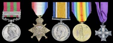 A Collection of Medals to the Hampshire Regiment 878 879 Pair: Colour Sergeant C. G. Brown, Hampshire Regiment AFGHANISTAN 1878-80, 2 clasps, Charasia, Kabul (2471 Pte. C. Brown, 67th Foot); INDIA GENERAL SERVICE 1854-95, 1 clasp, Burma 1885-7 (1475 Pte.