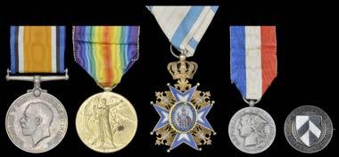 An Old Collection of Medals Relating to The Great War 1244 Five: Dispenser M. R. Baughan, French Red Cross and Scottish Women's Hospital BRITISH WAR AND VICTORY MEDALS (M. R. Baughan); SERBIA, ORDER OF ST.
