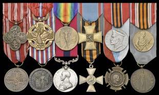 WORLD ORDERS AND DECORATIONS 1383 A rare Great War period D.C.M. group of twelve attributed to Warrant Officer A.
