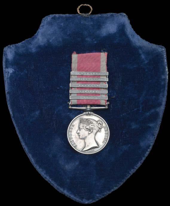 SINGLE CAMPAIGN MEDALS 336 The Peninsula War medal awarded to Captain Anthony Graves, 32nd Foot, Major of Brigade to the 6th Division, severely wounded at the battle of Salamanca MILITARY GENERAL