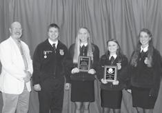 Travel scholarships sponsored by John Morrell & Co., TriValley FFA Alumni, and the Meat Wagon. 1. Hitchcock Tulare (L to R): Mr.