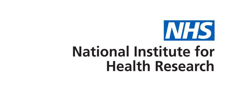 Clinical Research Network Kent, Surrey and Sussex Specialty Group Clinical Lead The National Institute for Health Research (NIHR) is funded through the Department of Health to improve the health and