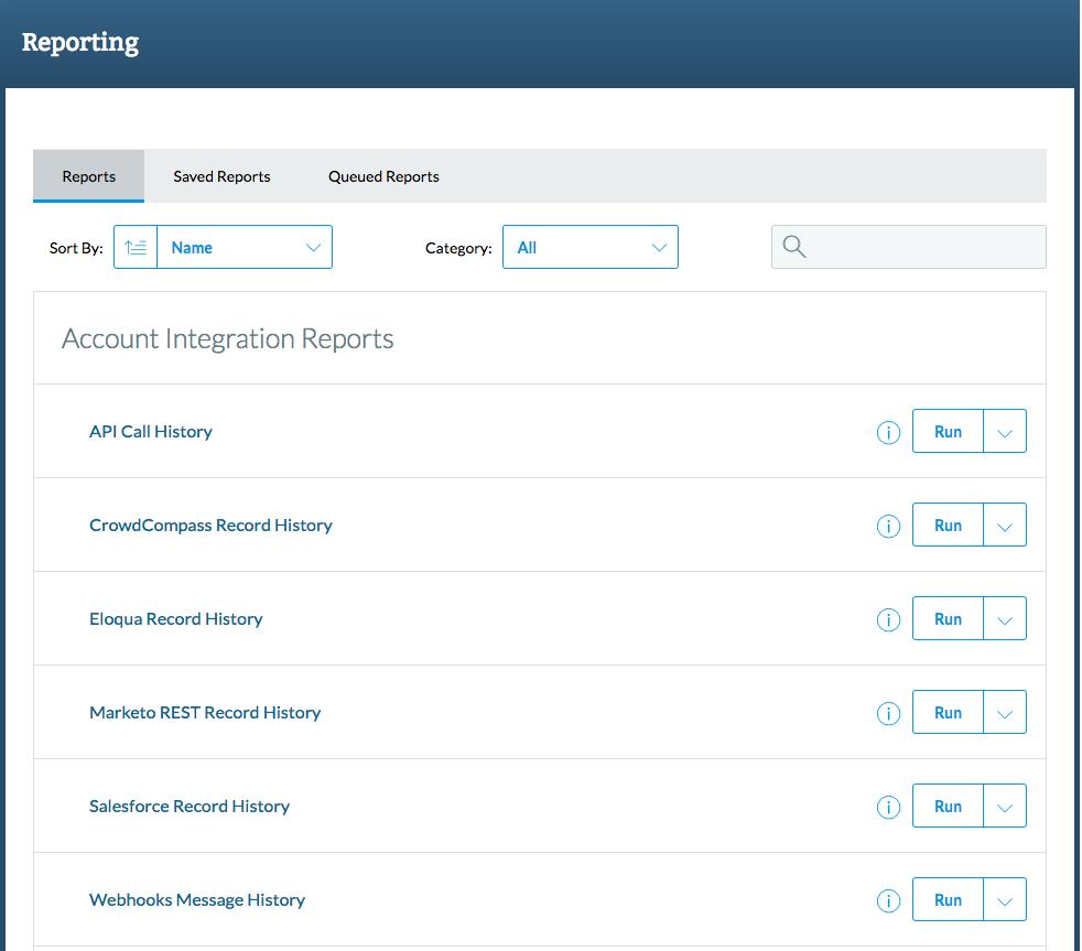 Running Reports You can run reports to see all of the records transferred from Cvent to CrowdCompass. Within this report, you will see which records were successful and which failed.