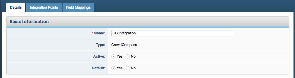 Setting Up Your Configuration Details Admin > Integrations > Integrations > Push API Integrations After adding a configuration, you will need to set up your configuration details.