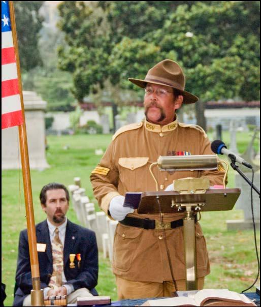 Spanish American War veterans interred at Oak Hill Memorial Park in San José, California. The monument dedication, held adjacent to the Bro. Richard Staley as Comrade C. L.
