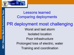 Lessons learned Comparing deployments Questions?
