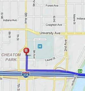 0.5 mi 3. Merge onto I-80 W via the ramp on the left toward Des Moines 30.3 mi 4. Merge onto I-235 W via EXIT 137A on the left toward Des Moines 5.8 mi 5.