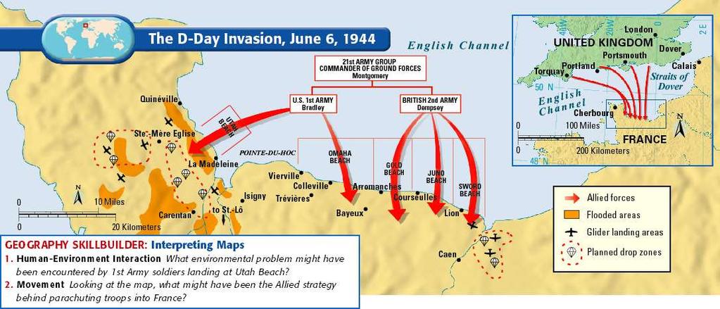 Thousands of planes, ships, tanks and landing craft and more than three million troops awaited the order to attack.
