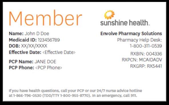 How to Contact Us Sunshine Health 1301 International Parkway, 4th Floor Sunrise, FL 33323 Normal Business Hours of Operation: Monday through Friday 8:00 a.m. to 8:00 p.m. Eastern Time Member Services.