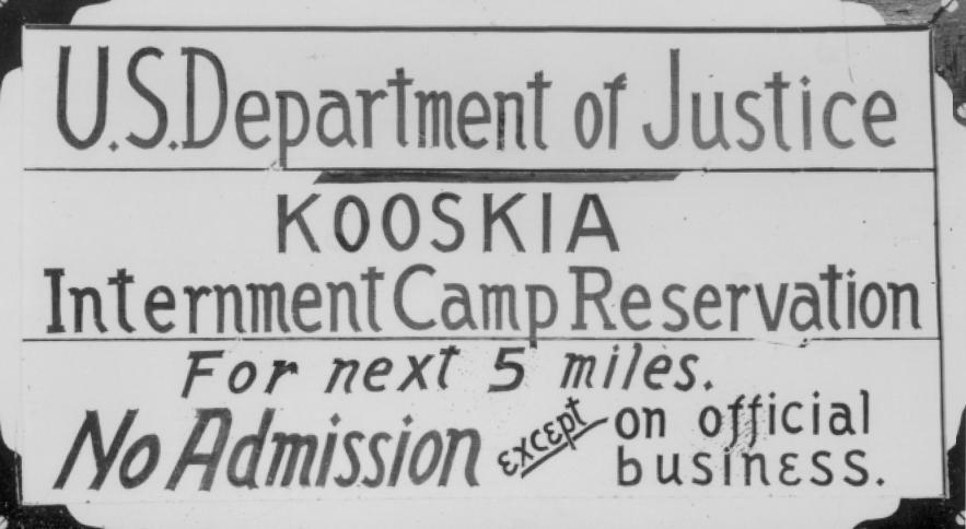 Army forces 110,000 Japanese Americans into prison camps 1944 Korematsu v.