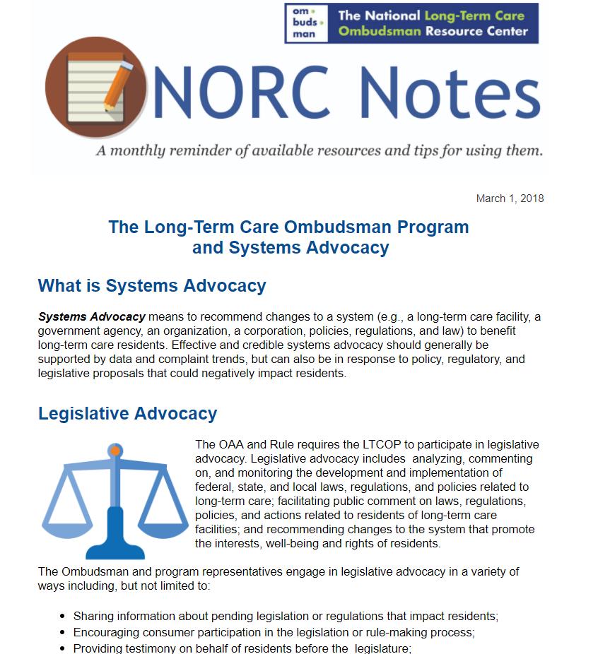 NORC Notes March 2018 Archived issues available