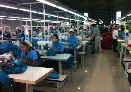 producing woven apparel products (left) and a