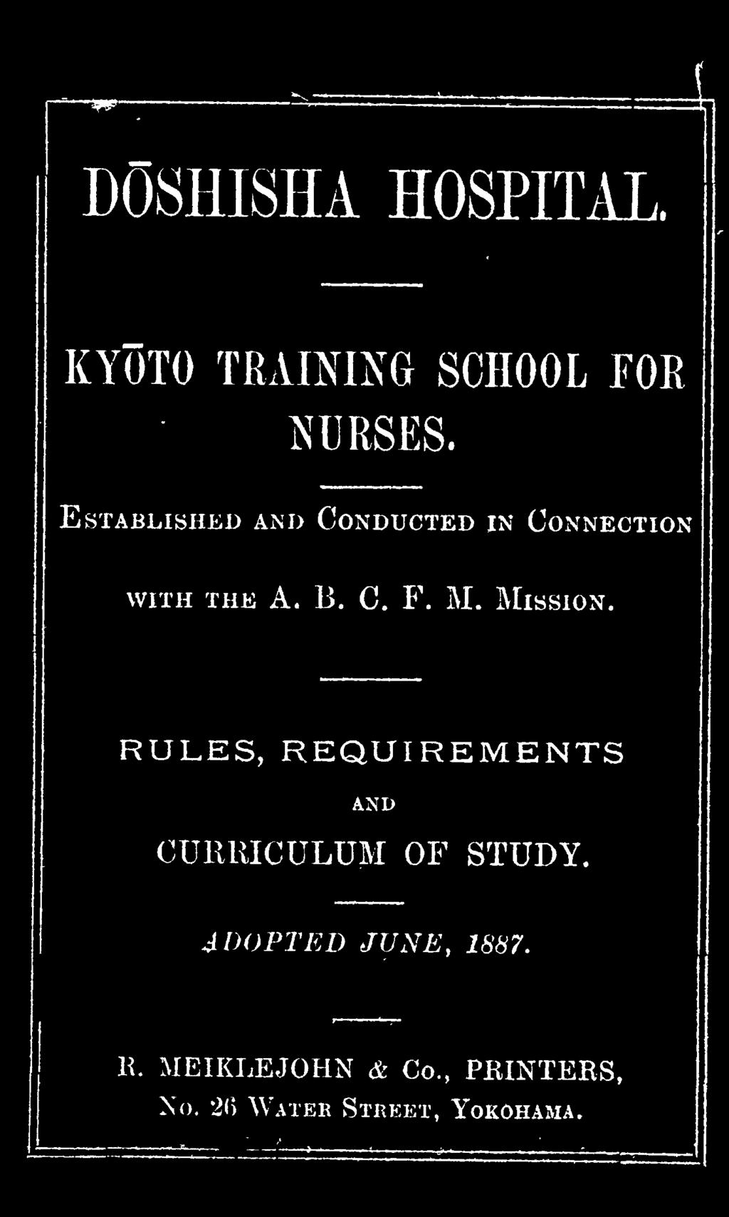 RULES, REQUIREMENTS AND CURRICULUM OF