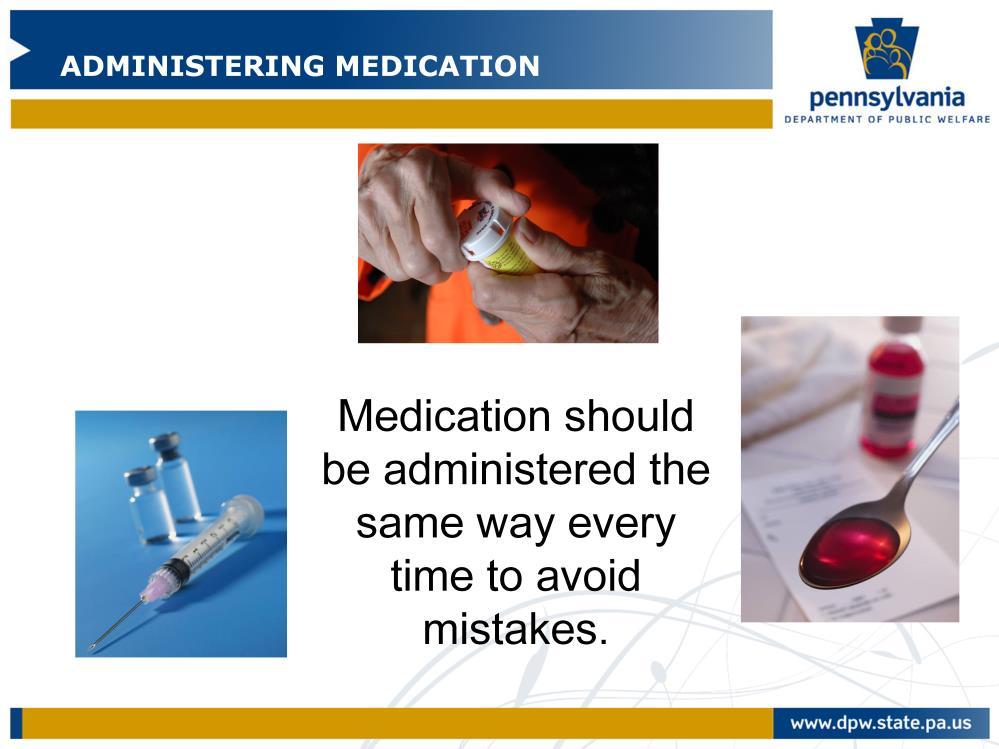 Now that you know the five rights and have practiced using them, it is time to talk about the steps of medication administration.